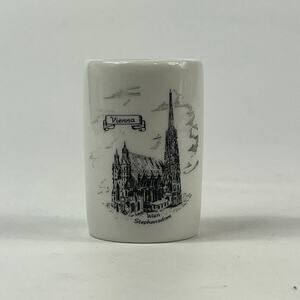 Vienna Wien Stephansdom Novelty Shot Glass Travel Souvenir Vtg Toothpick Austria